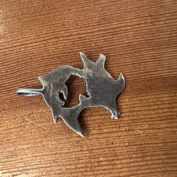 Vintage Sterling Silver Necklace Pendant Dolphin Sea Turtle Jewelry - Picture 2 of 4